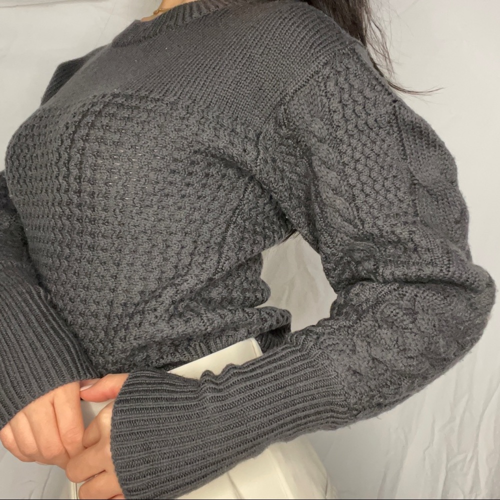 Wilfred - Cropped Cable Knit Sweater